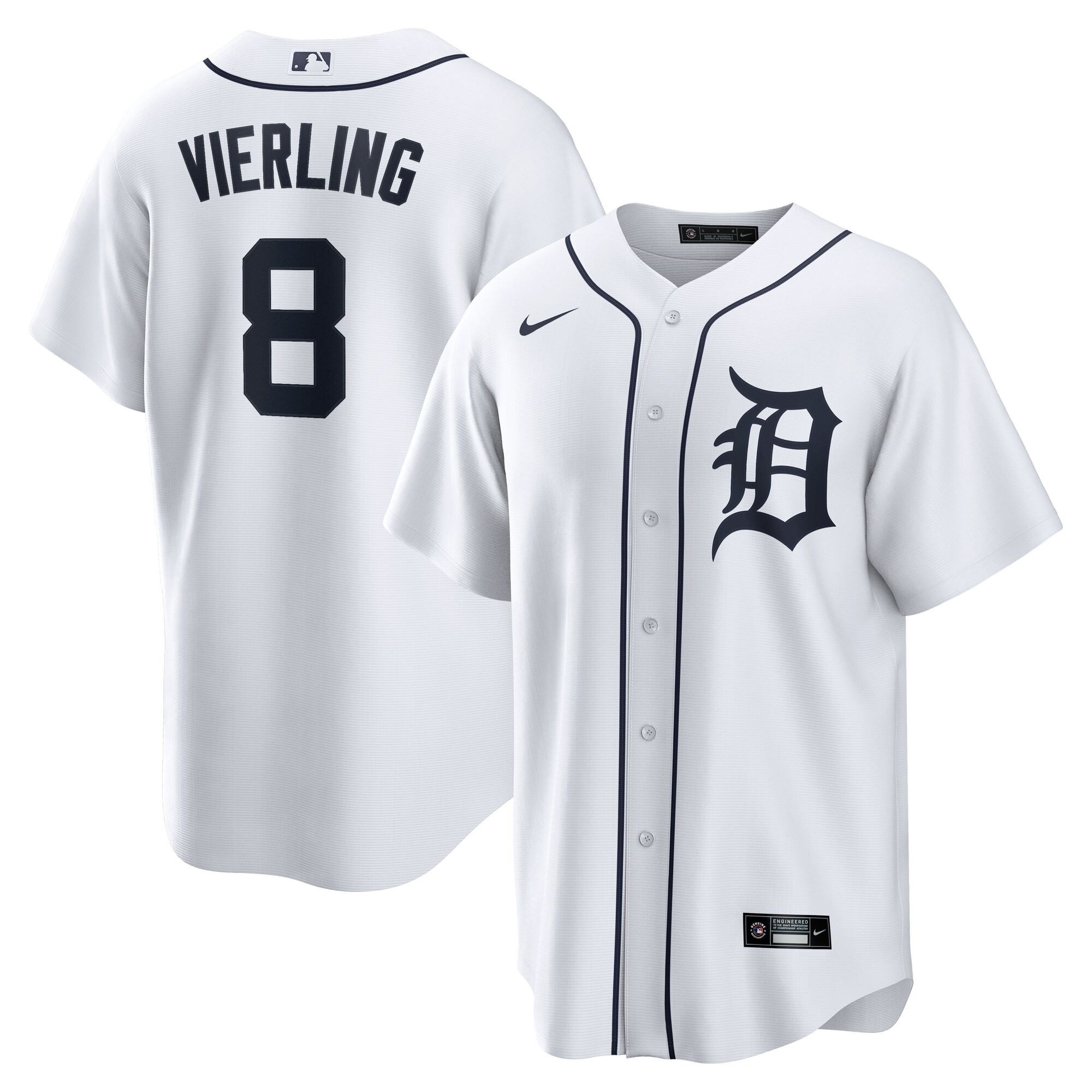 Detroit Tigers Matt Vierling White Home MLB Jersey Men's