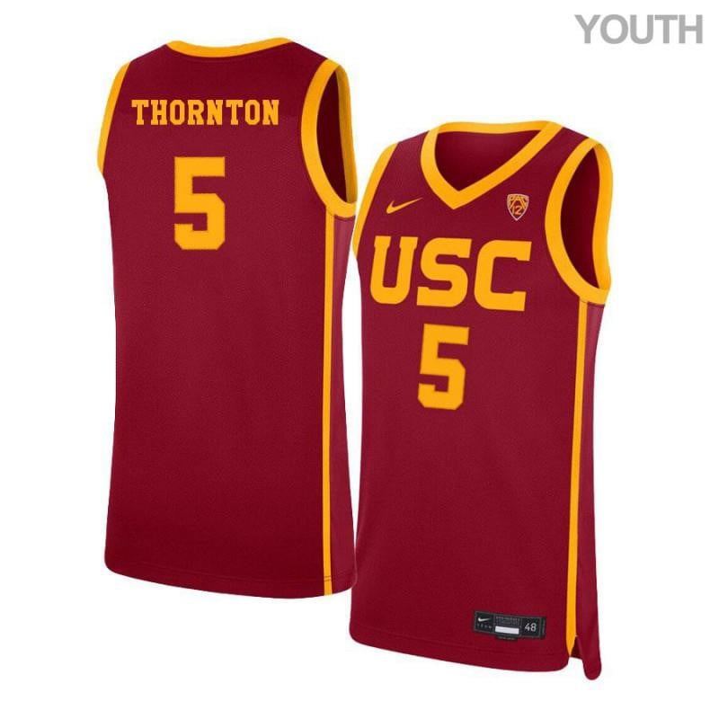 5 Derryck Thornton Red Elite USC Trojans NCAA Jersey Youth