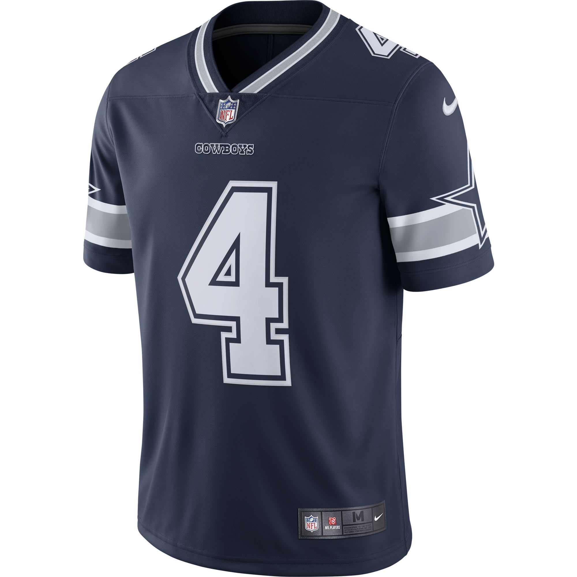Dallas Cowboys Dak Prescott Navy Vapor Limited Player NFL Jersey Men's