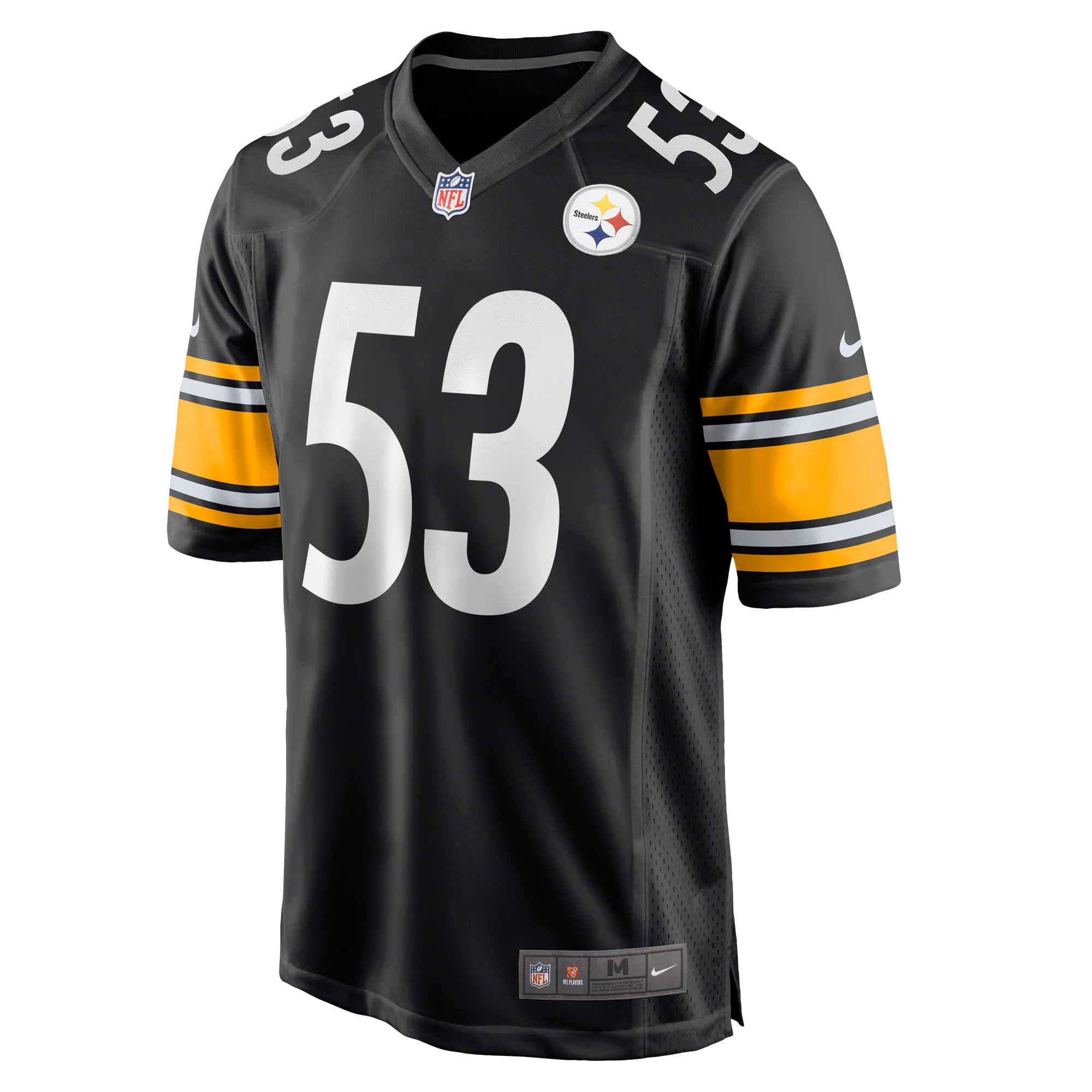 Pittsburgh Steelers Kyron Johnson Black Game NFL Jersey Men's