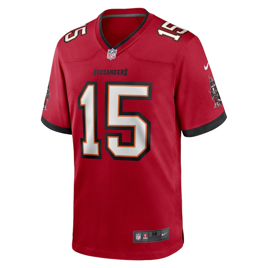 Jalen McMillan 15 Tampa Bay Buccaneers Game Red NFL Jersey Men's