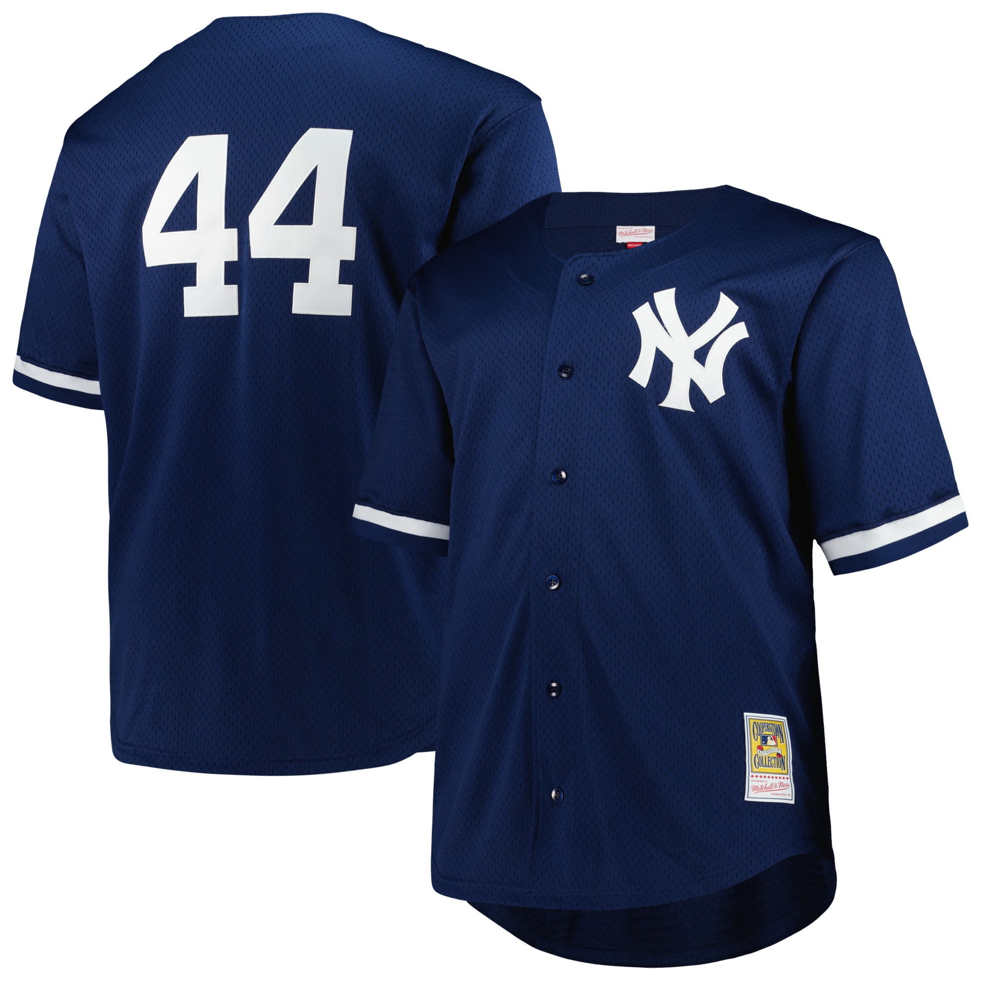 New York Yankees Reggie Jackson Mitchell Ness Navy Big Tall Cooperstown Collection Mesh Batting Practice MLB Jersey Men's
