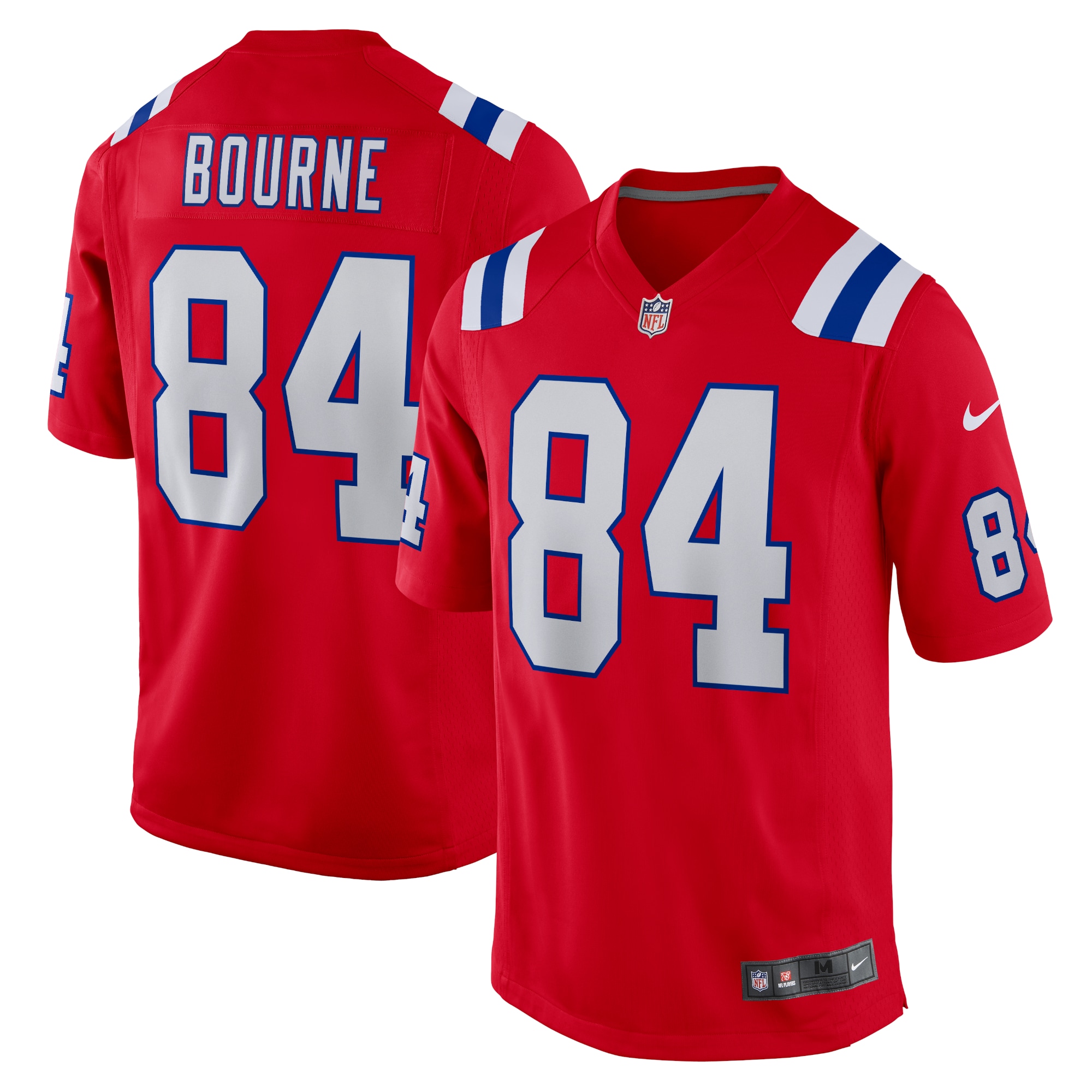 New England Patriots Kendrick Bourne Red Game NFL Jersey Men's