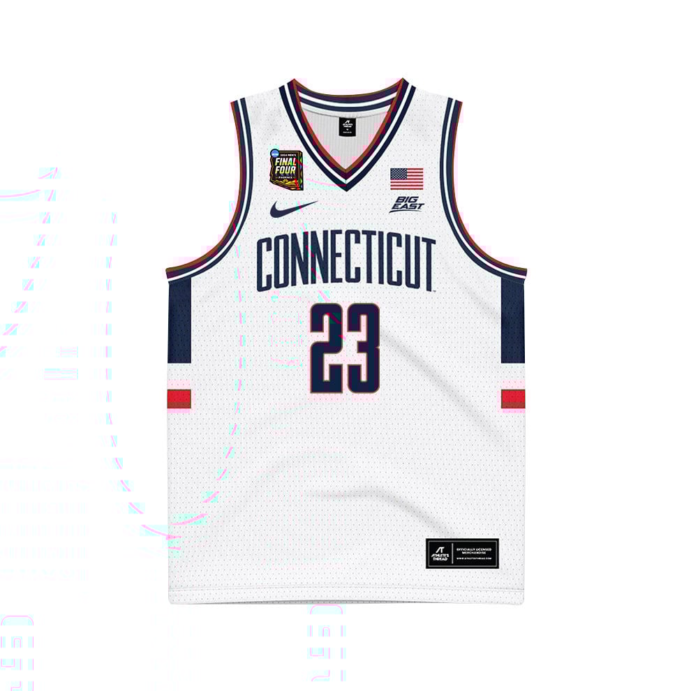 Jayden Ross 23 UConn Huskies 2024 Final Four Patch Unisex NCAA Jersey Unisex