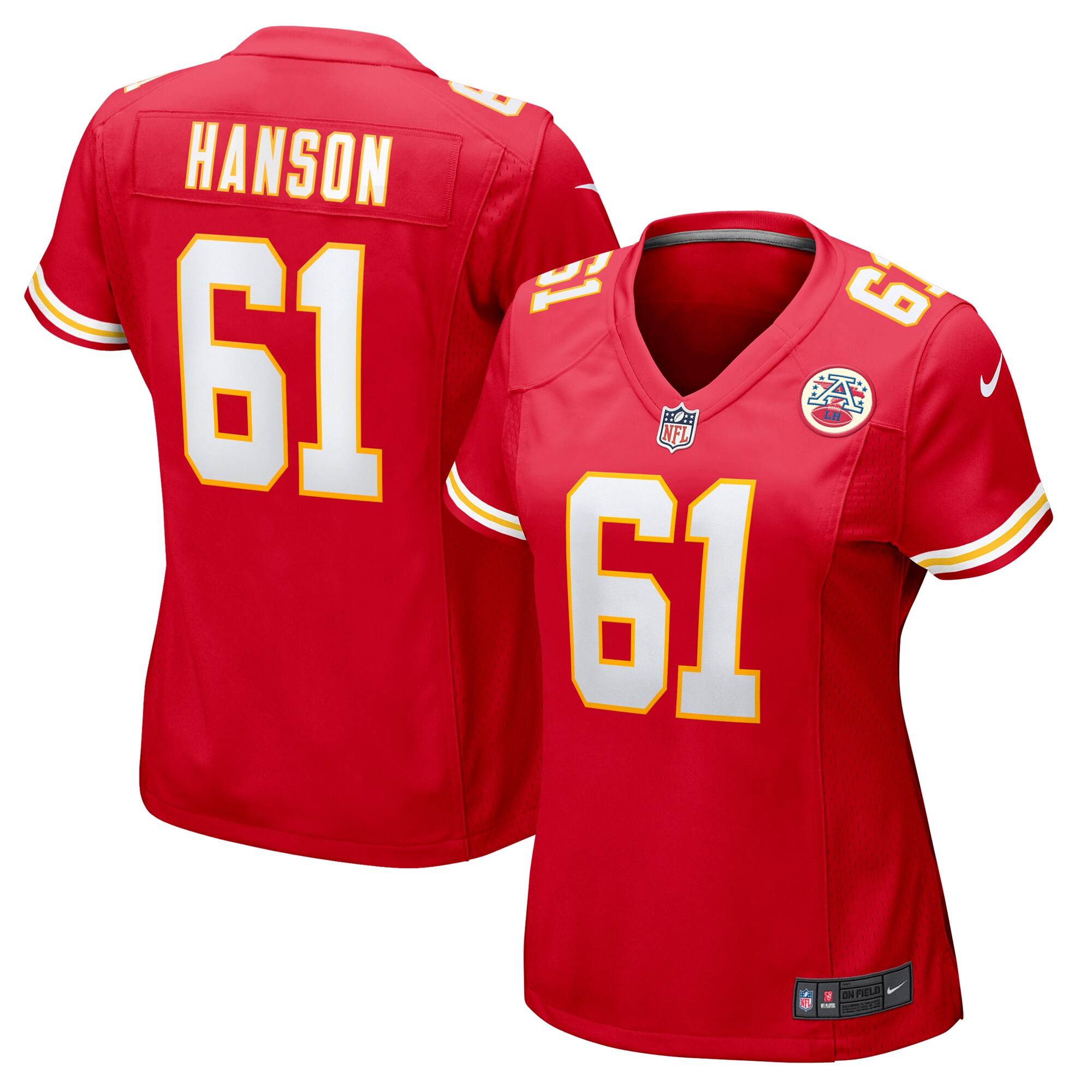 Kansas City Chiefs C.J. Hanson Red Game NFL Jersey Women's