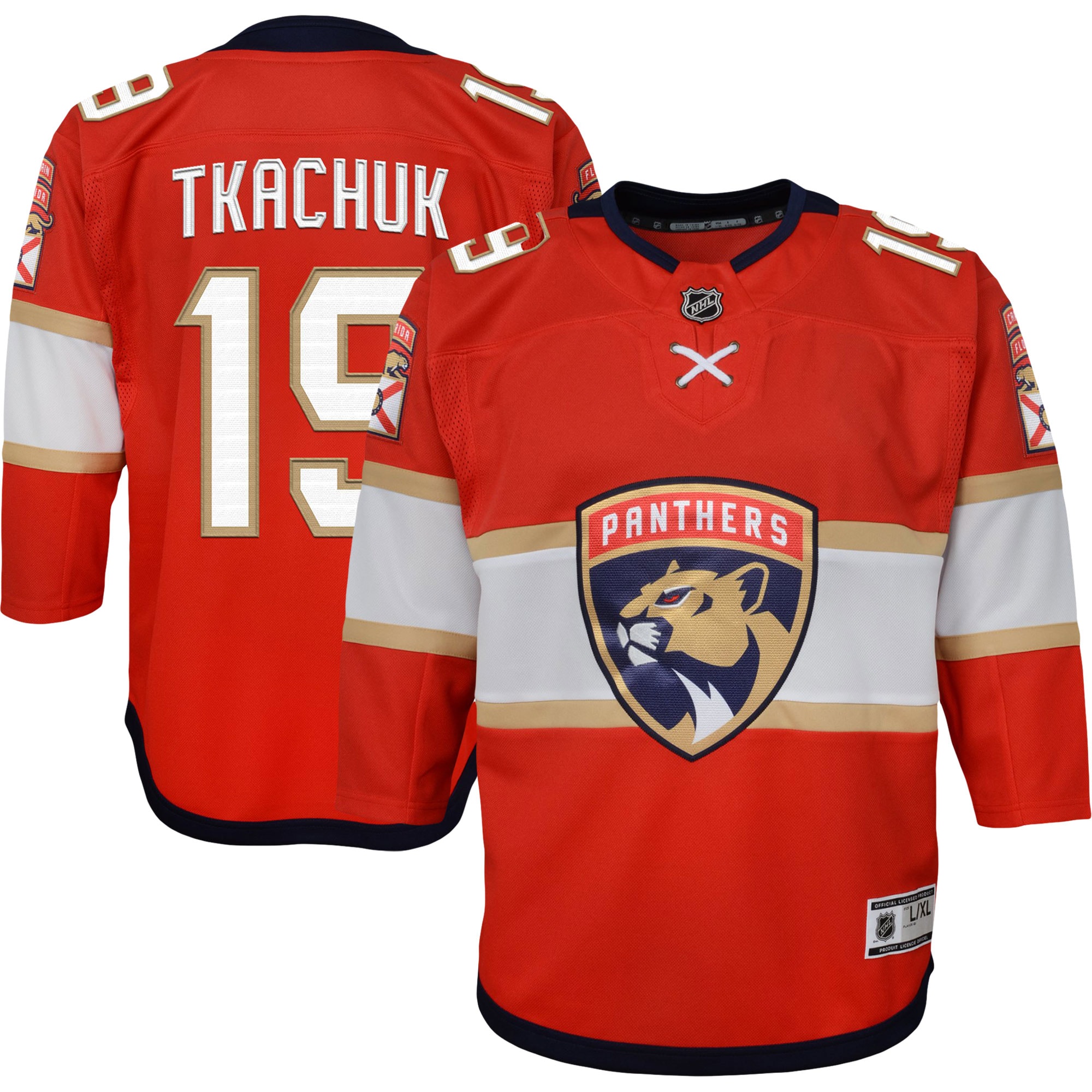 Florida Panthers Matthew Tkachuk Red Home Premier Player NHL Jersey Youth