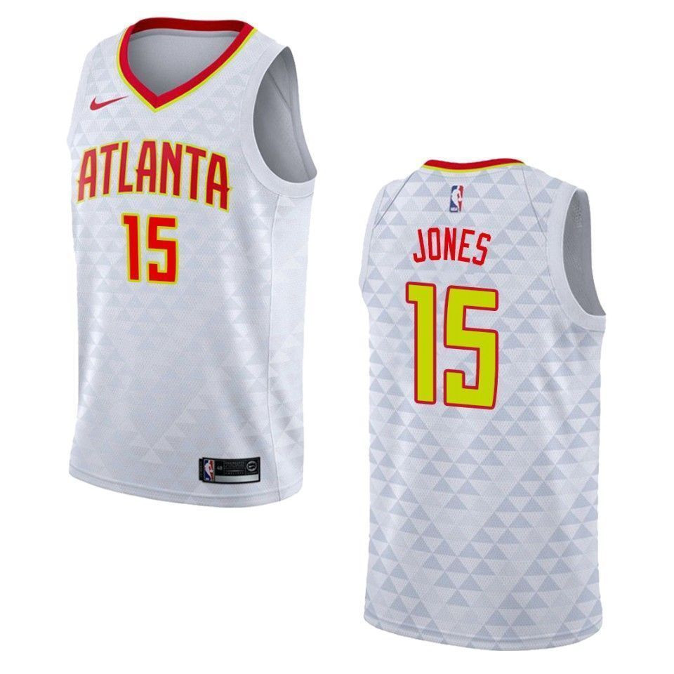 Atlanta Hawks 15 Damian Jones Association Swingman White NBA Jersey Men's
