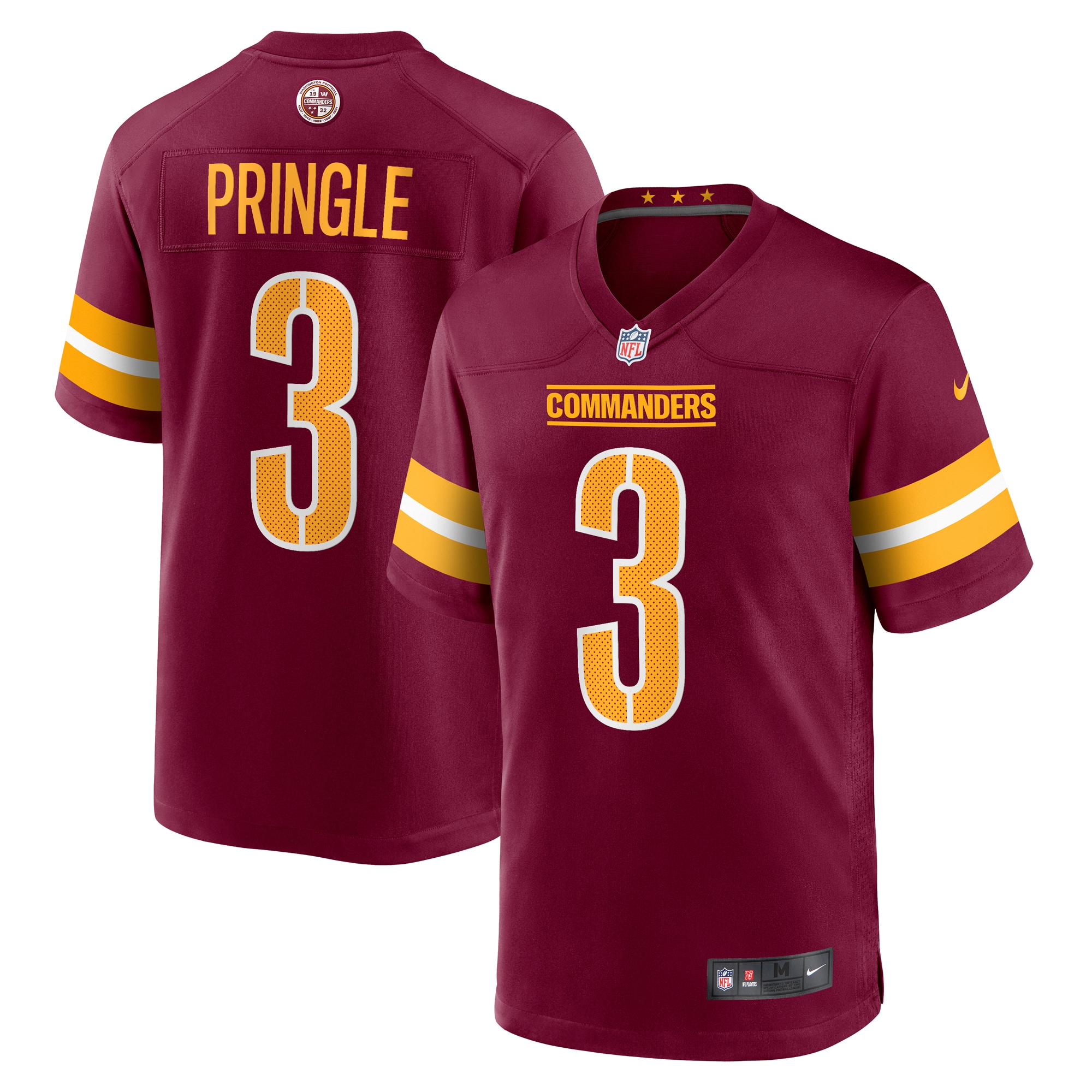 Washington Commanders Byron Pringle Burgundy Game NFL Jersey Men's