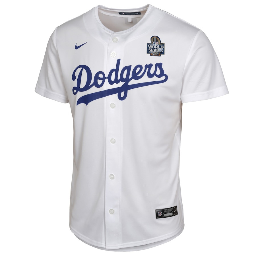 Shohei Ohtani 17 Los Angeles Dodgers 2024 World Series Game White MLB Jersey Youth