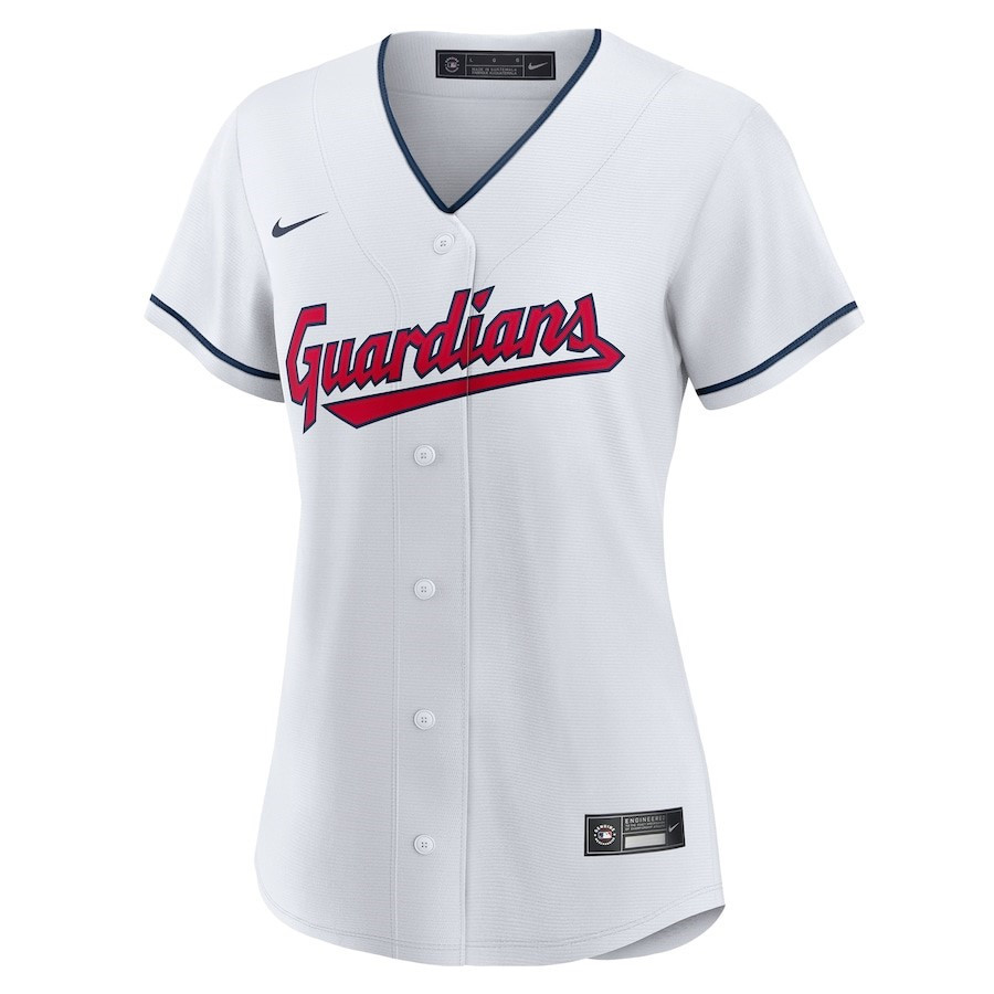 Cleveland Guardians Custom White MLB Jersey Women's