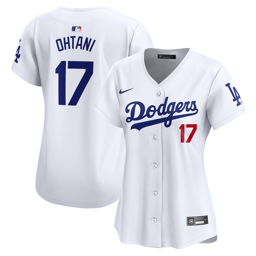 Shohei Ohtani 17 Los Angeles Dodgers Home White MLB Jersey Women's