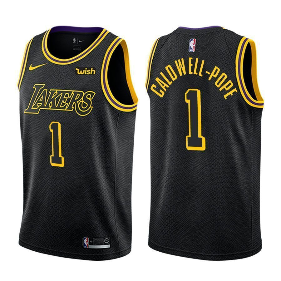 Los Angeles Lakers Kentavious Caldwell-pope 1 City Edition Black NBA Jersey Men's