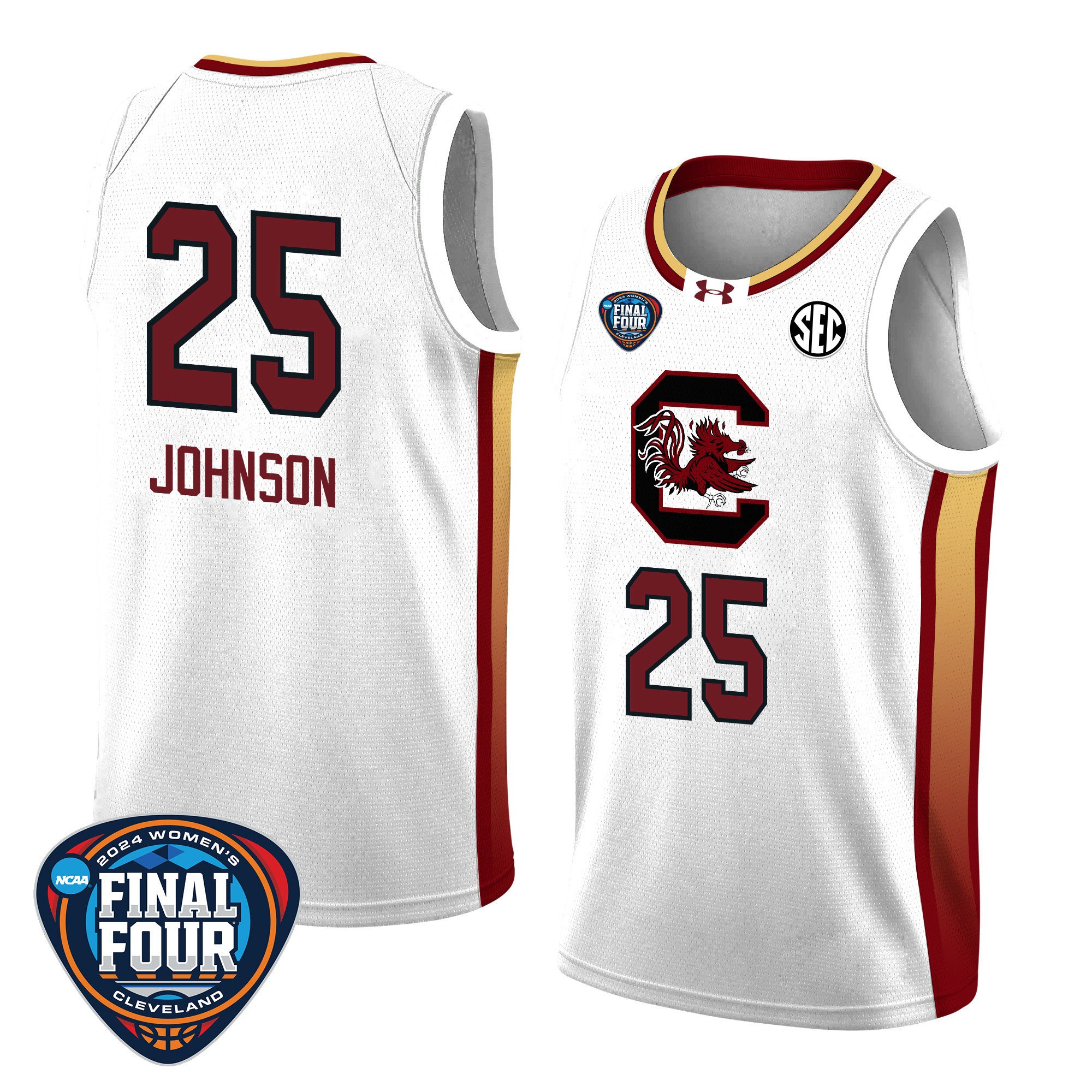 Raven Johnson 25 South Carolina 2024 Final Four Patch Unisex NCAA Jersey Unisex