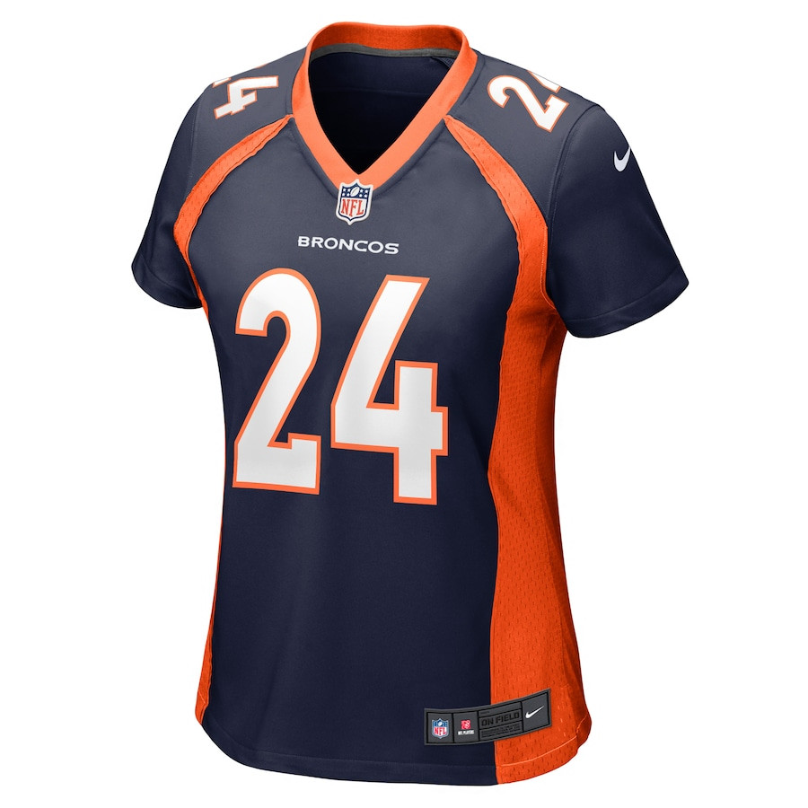 Champ Bailey 24 Denver Broncos Retired Navy NFL Jersey Women's