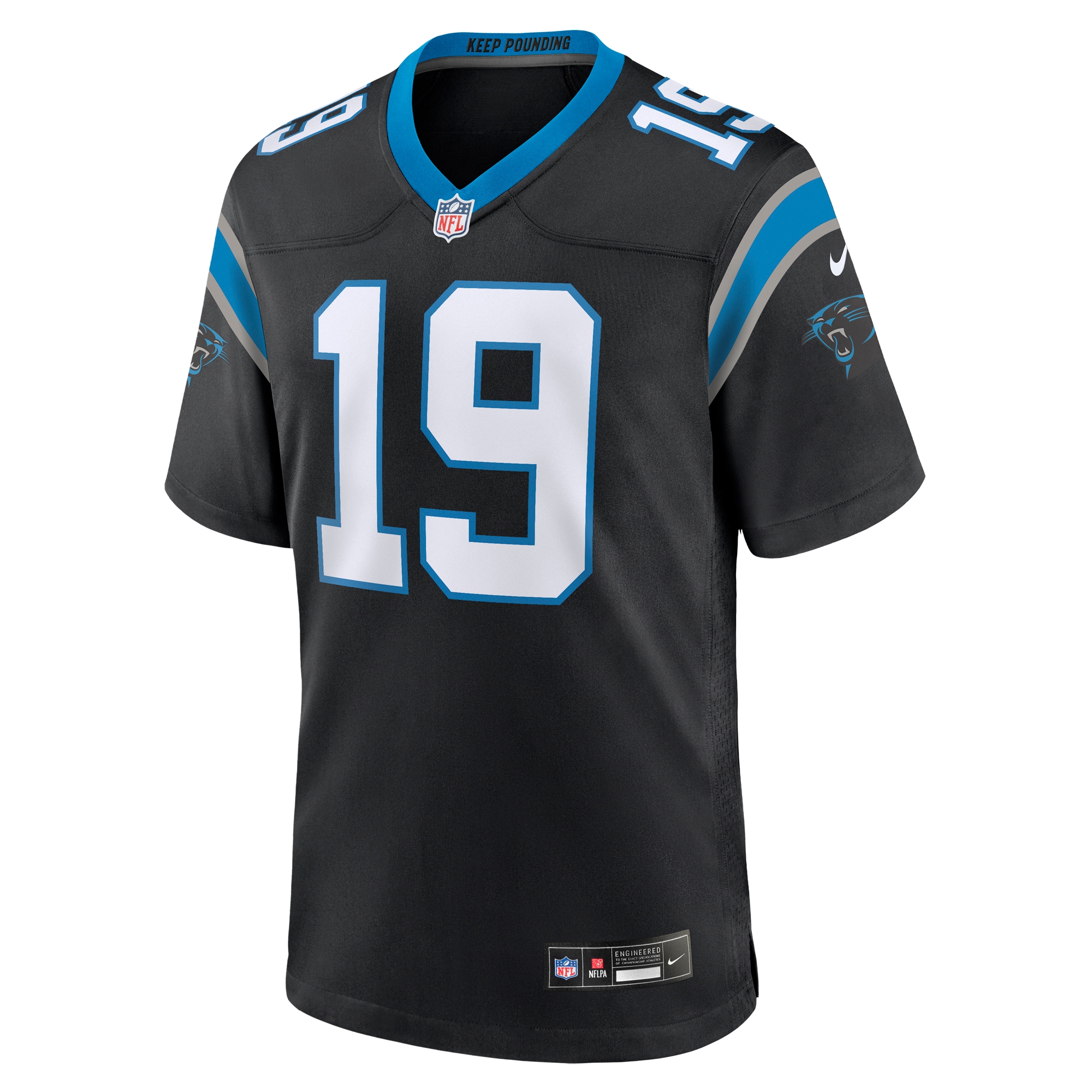 Carolina Panthers Adam Thielen Black Team Game NFL Jersey Men's