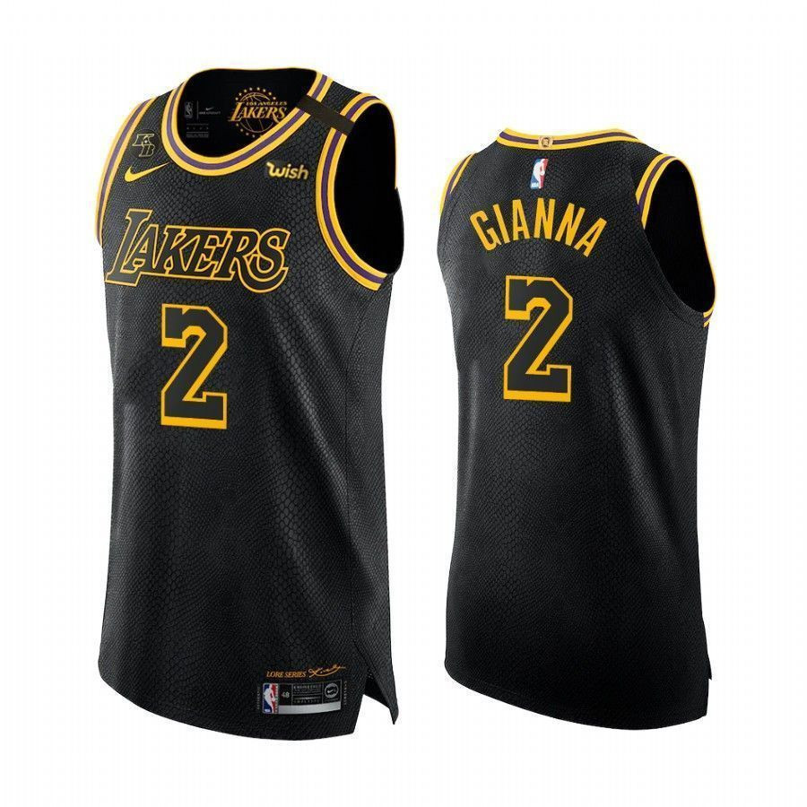 Mamba Forever Gianna Bryant Los Angeles Lakers Black Mamba Inspired 2 NBA Jersey Men's