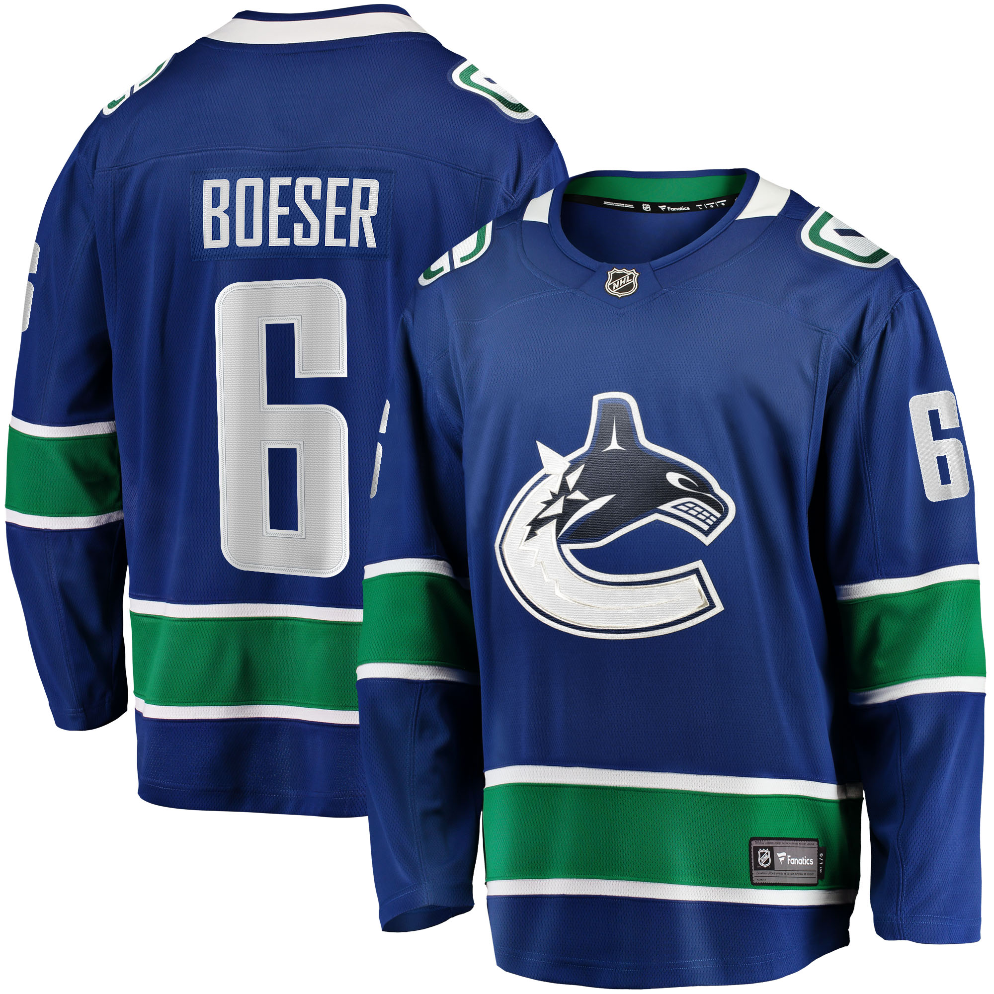 Vancouver Canucks Brock Boeser Blue Home Breakaway NHL Jersey Men's