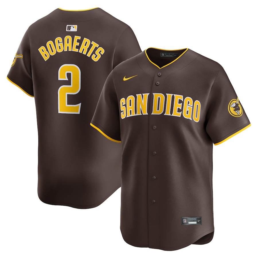 Xander Bogaerts 2 San Diego Padres Away Limited Player Brown MLB Jersey Men's