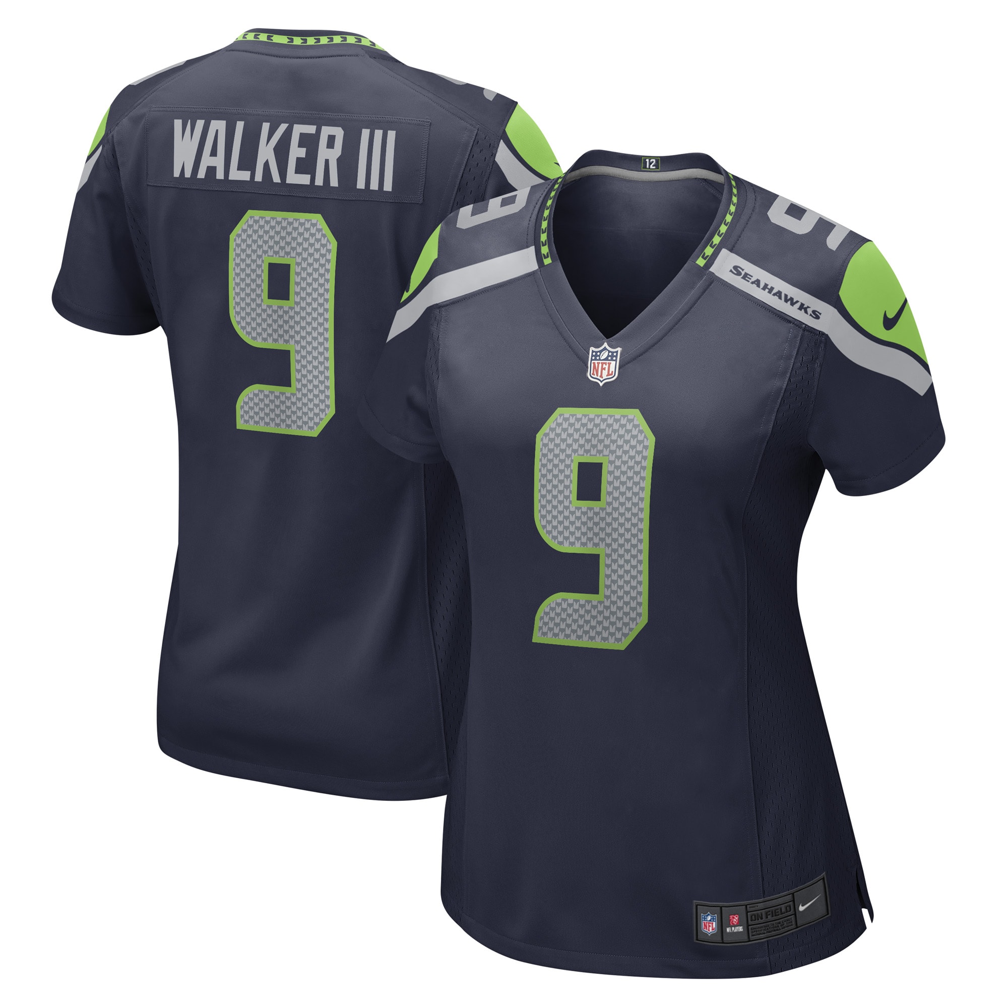 Seattle Seahawks Kenneth Walker III Navy Player NFL Jersey Women's