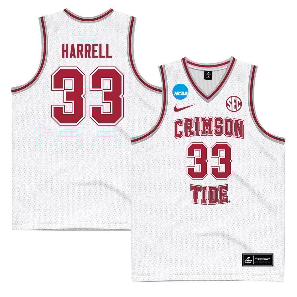 Ward Harrell 33 Alabama Crimson Tide 2024 White Unisex NCAA Jersey Unisex