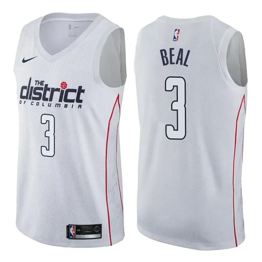 Washington Wizards Bradley Beal 3 City Editio White NBA Jersey Men's