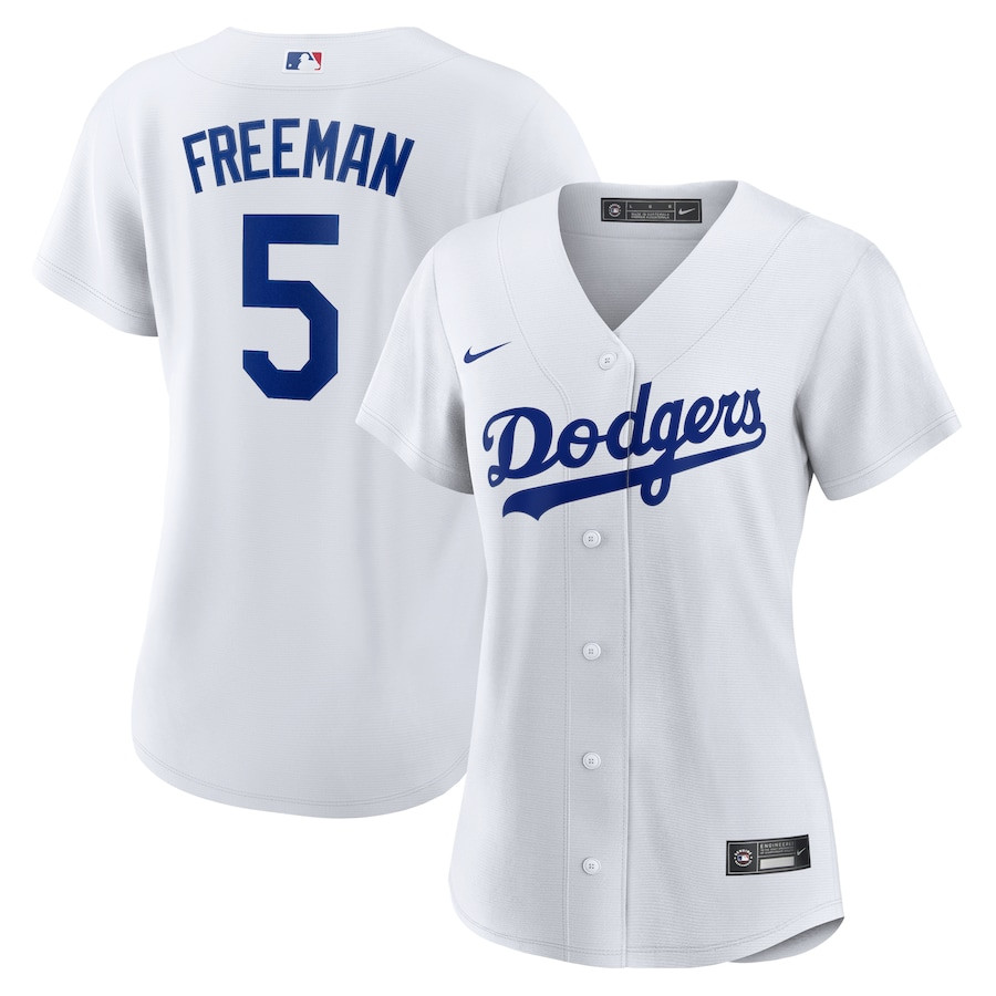 Freddie Freeman 5 Los Angeles Dodgers Home White MLB Jersey Women's