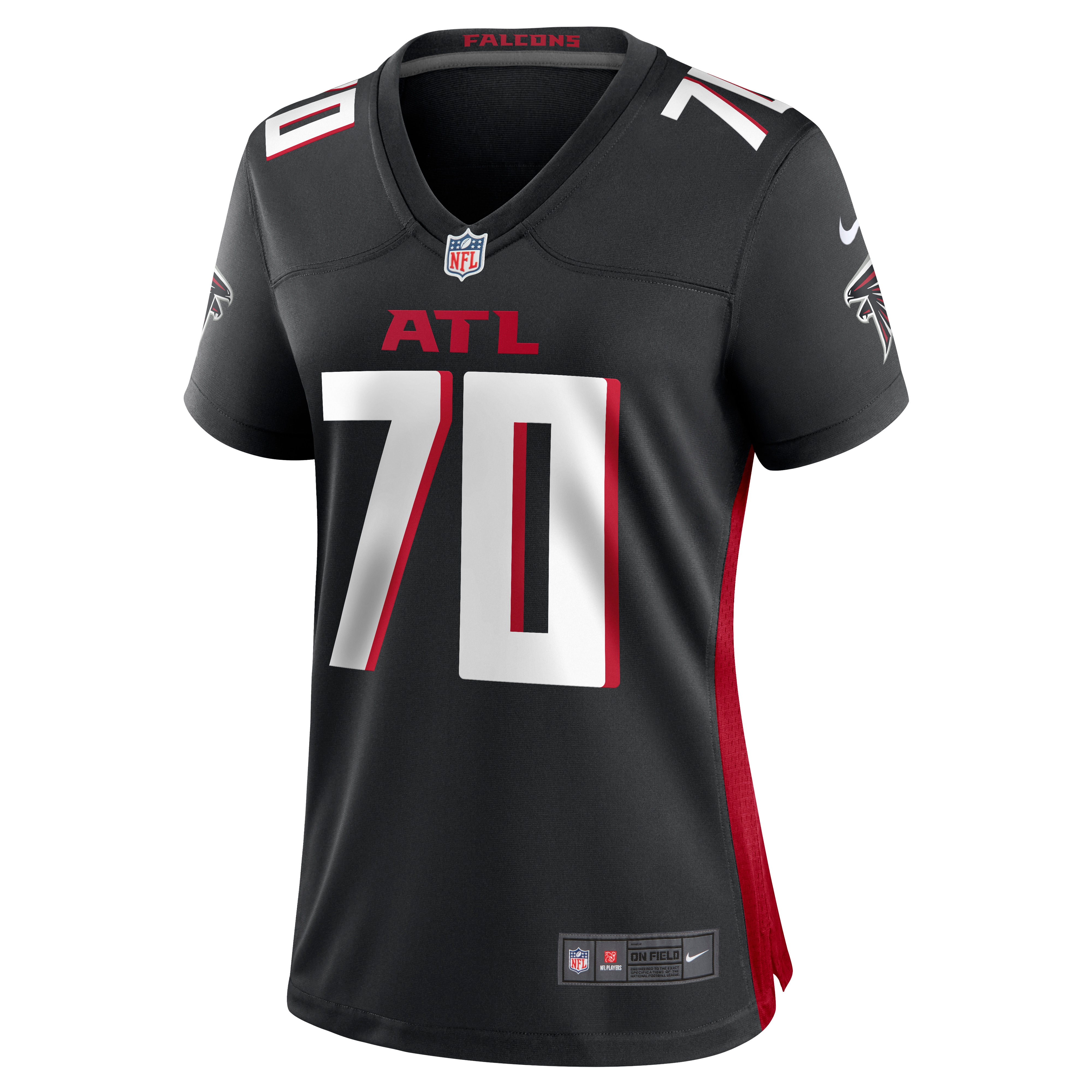 Atlanta Falcons Jake Matthews Black Game NFL Jersey Women's