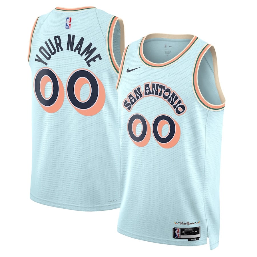 San Antonio Spurs Unisex 2024/25 Custom Swingman City Edition Light Blue NBA Jersey Unisex
