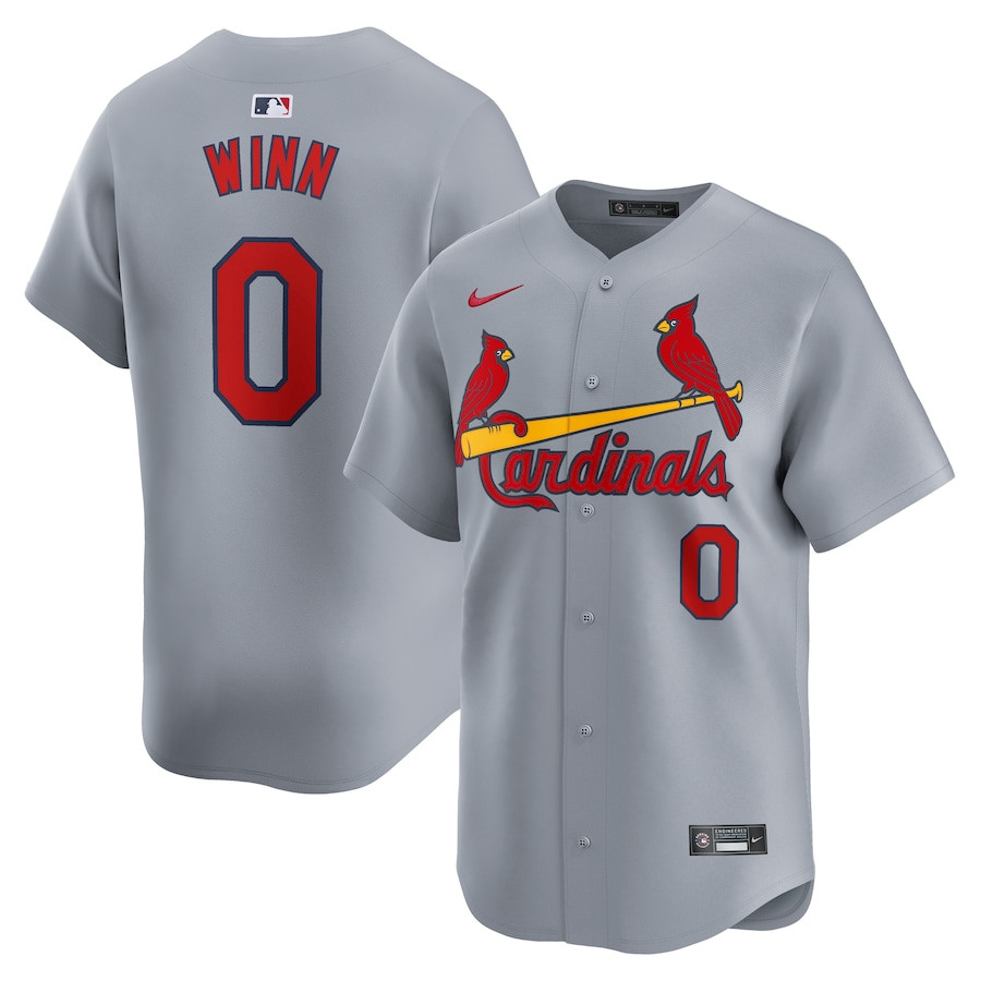 Masyn Winn 0 St. Louis Cardinals Away Limited Gray MLB Jersey Men's