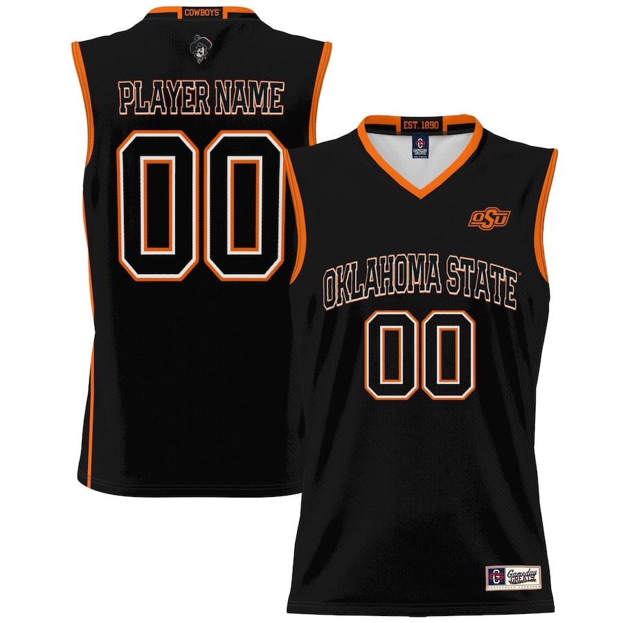 Oklahoma State Cowboys NIL Custom Black NCAA Jersey Men's