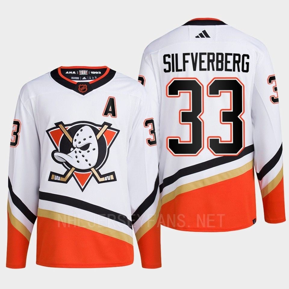Anaheim Ducks 2022 Reverse Retro 2.0 Jakob Silfverberg 33 White Primegreen NHL Jersey Men's