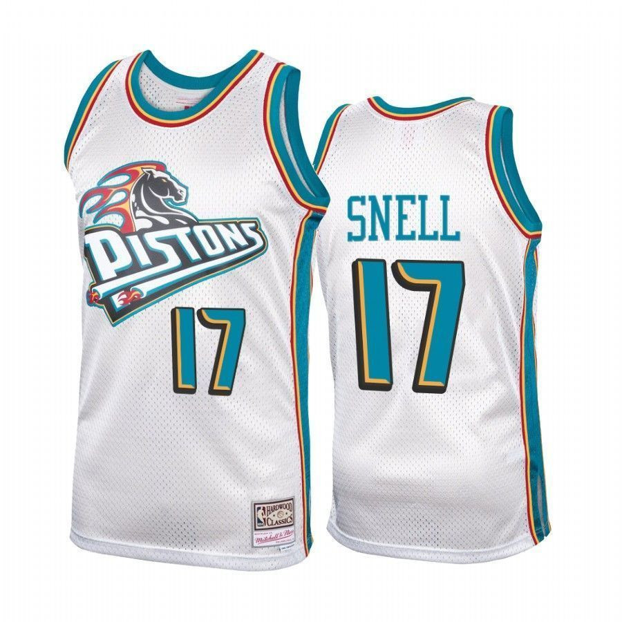 Detroit Pistons Tony Snell 17 Platinum Hardwood Classics NBA Jersey Men's