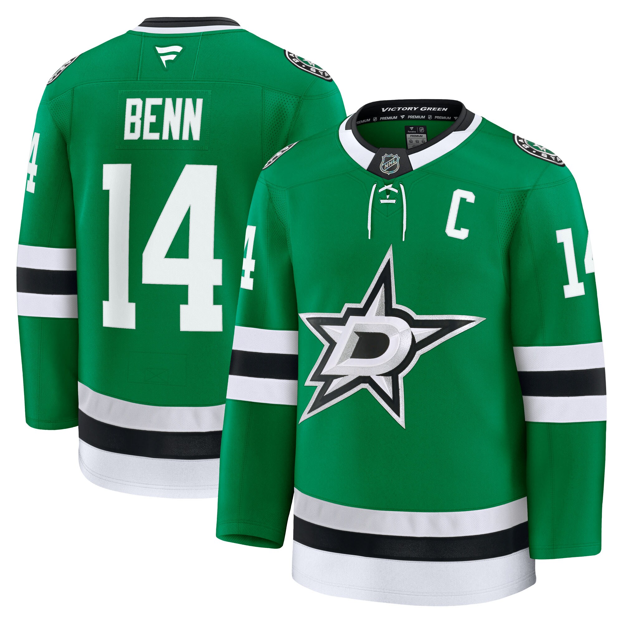 Dallas Stars Jamie Benn Kelly Green Home Premium NHL Jersey Men's