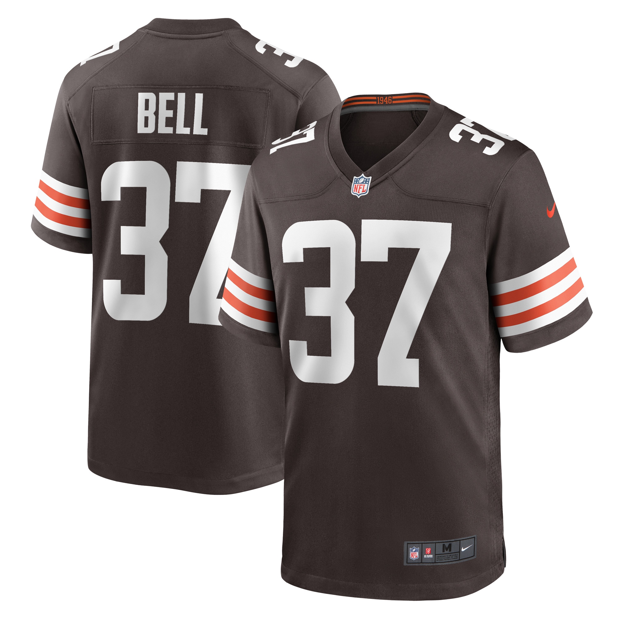 Cleveland Browns D'Anthony Bell Brown Game Player NFL Jersey Men's
