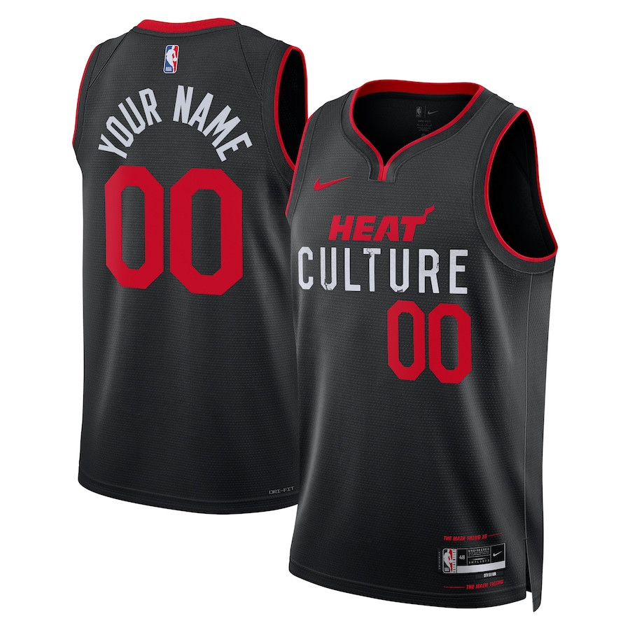Miami Heat 2023/24 City Edition Swingman Custom Black NBA Jersey Men's