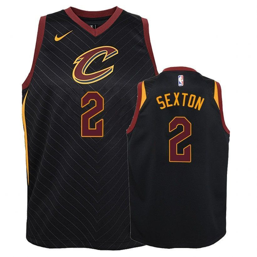 Cleveland Cavaliers Collin Sexton 2 Statet Black NBA Jersey Youth