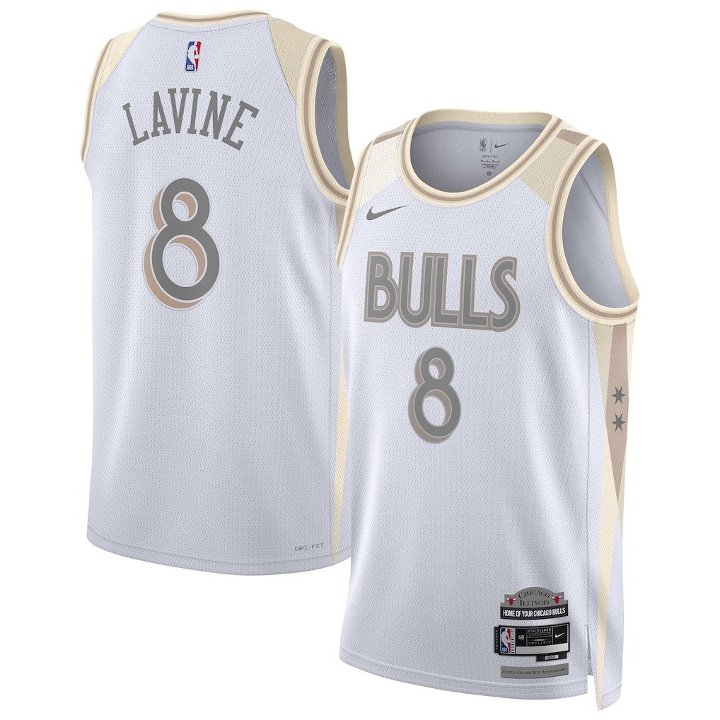 Zach LaVine 8 Chicago Bulls Unisex 2024/25 Swingman Player City Editio White NBA Jersey Unisex