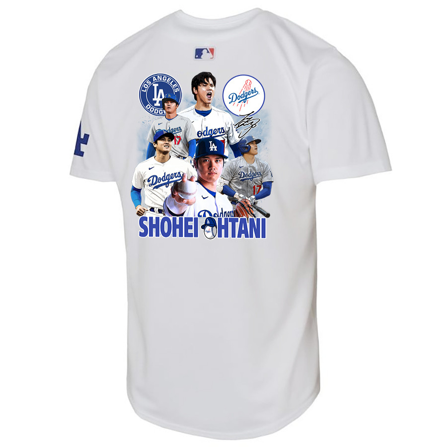 Shohei Ohtani 17 Los Angeles Dodgers Signed Sho King 2023 Home White MLB Jersey Youth