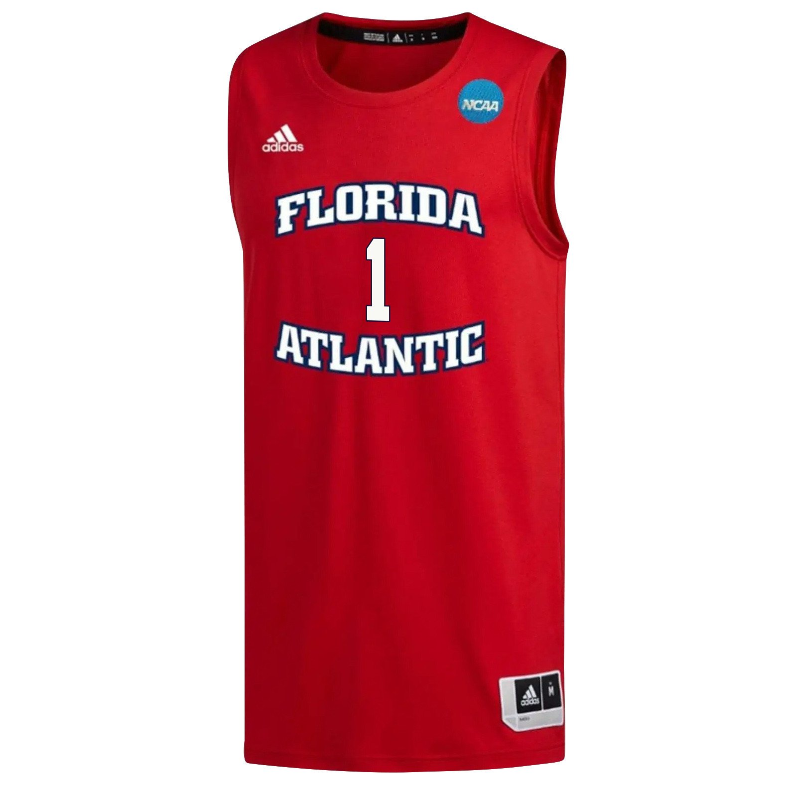 Johnell Davis 1 FAU Owls 2023 March Madness- Red NCAA Jersey Men's