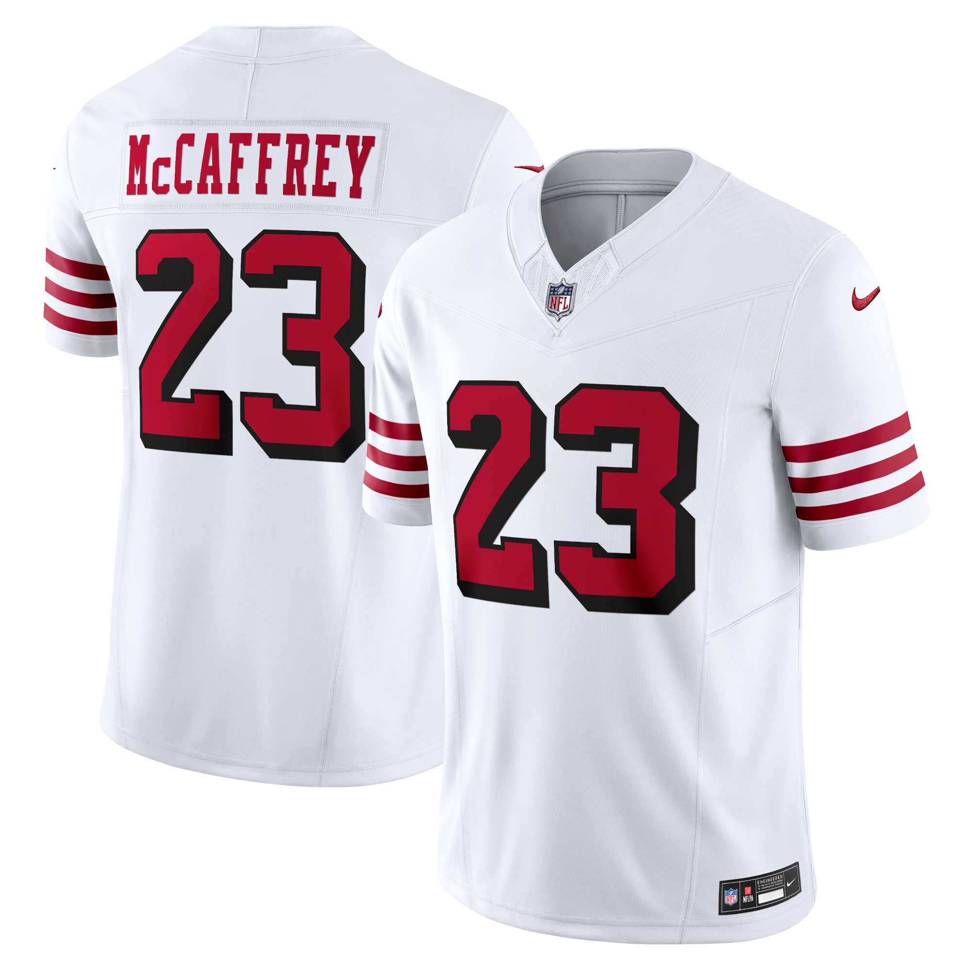 San Francisco 49ers Christian McCaffrey White Vapor F.U.S.E. Limited 2nd Alternate NFL Jersey Men's