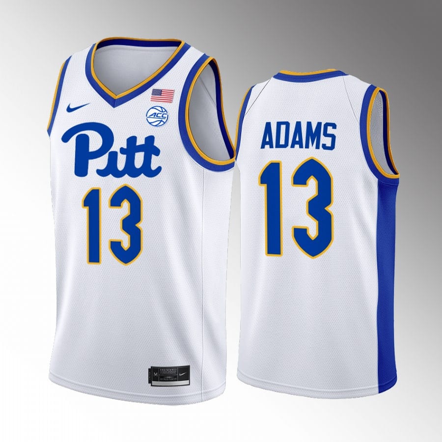 Steven Adams 13 Pitt Panther White College Home NCAA Jersey Men's