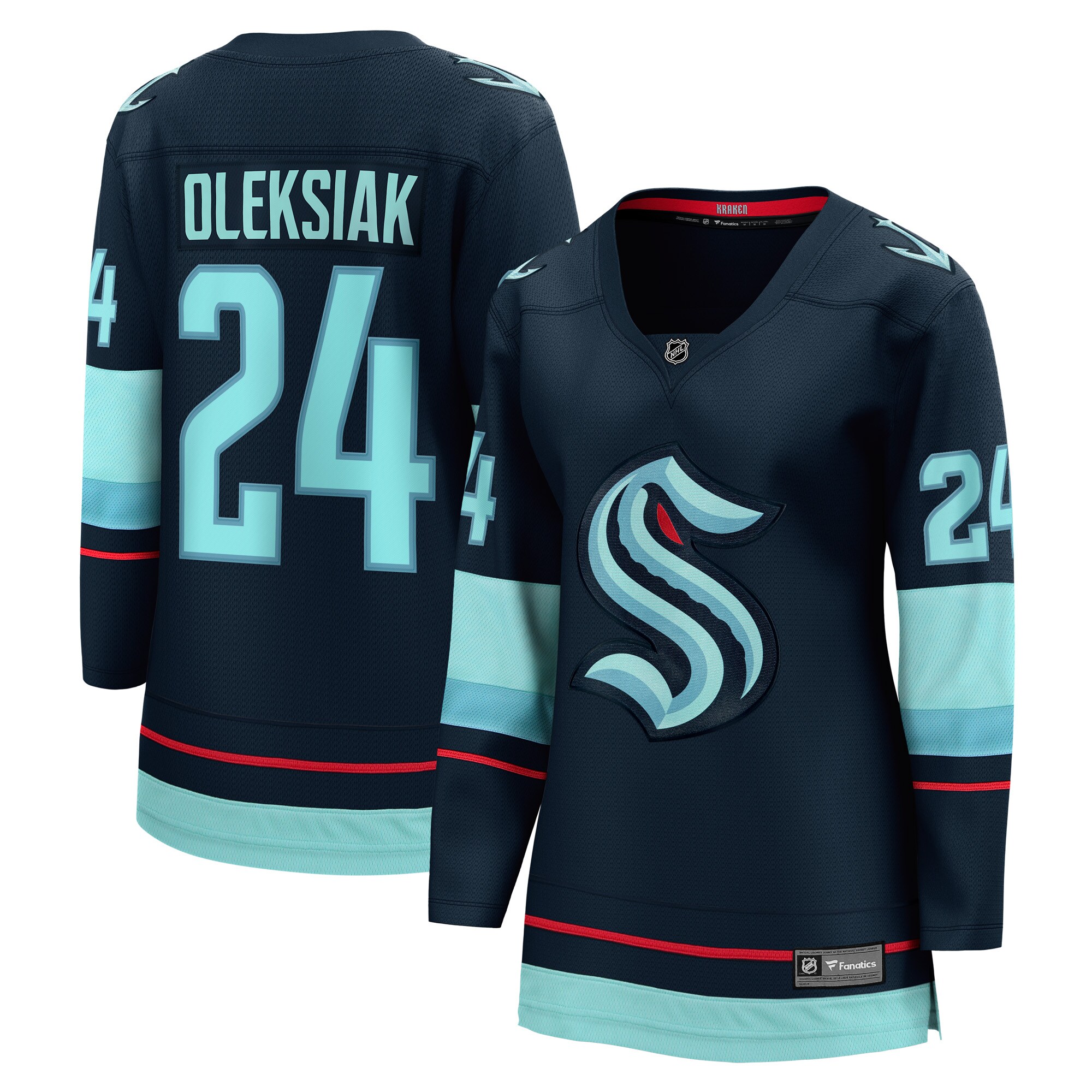 Seattle Kraken Jamie Oleksiak Deep Sea Blue Home Breakaway Player NHL Jersey Women's