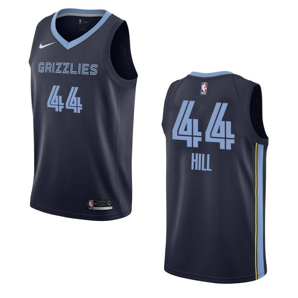Memphis Grizzlies 44 Solomon Hill Icon Swingman Navy NBA Jersey Men's