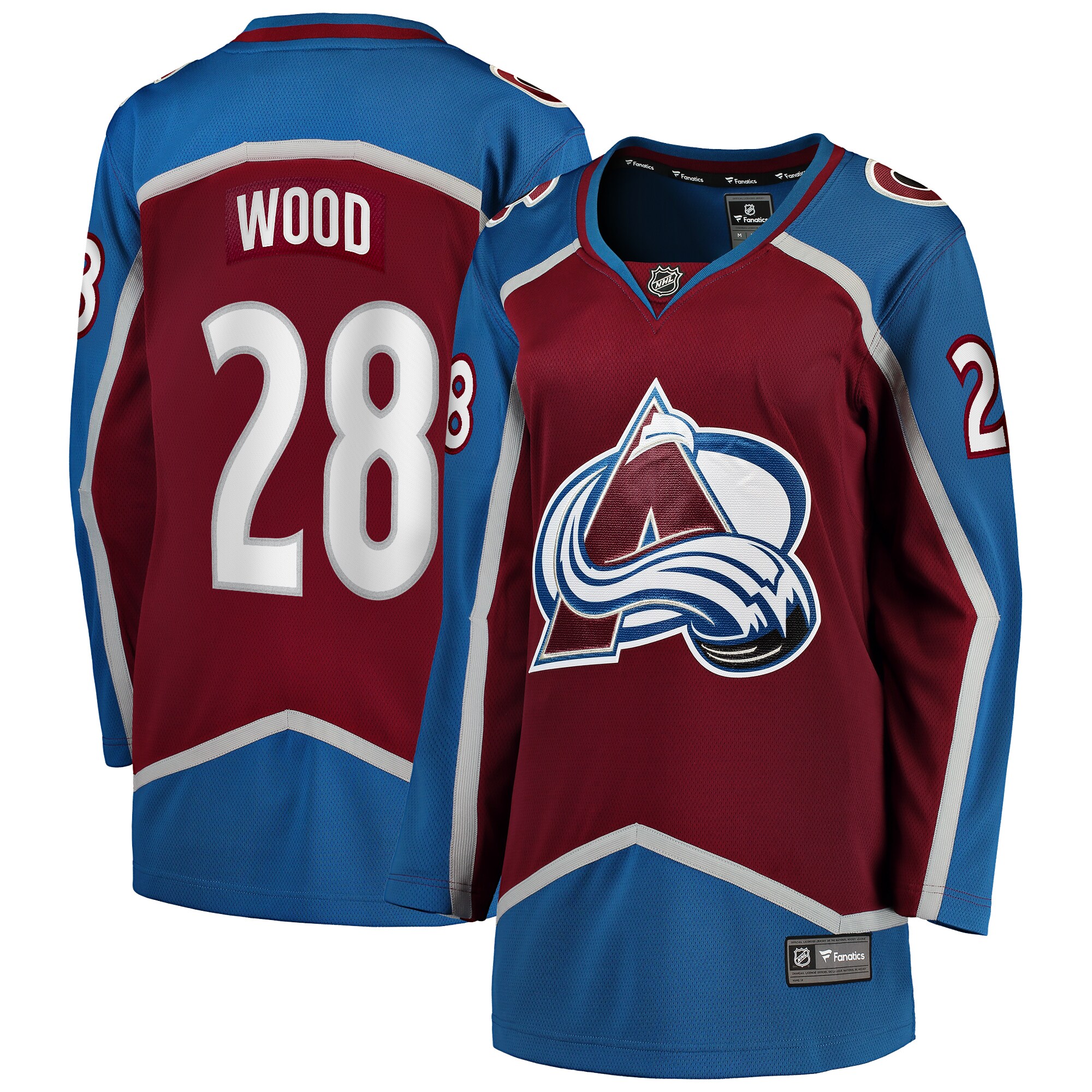 Colorado Avalanche Miles Wood Maroon Home Breakaway Player NHL Jersey Women's