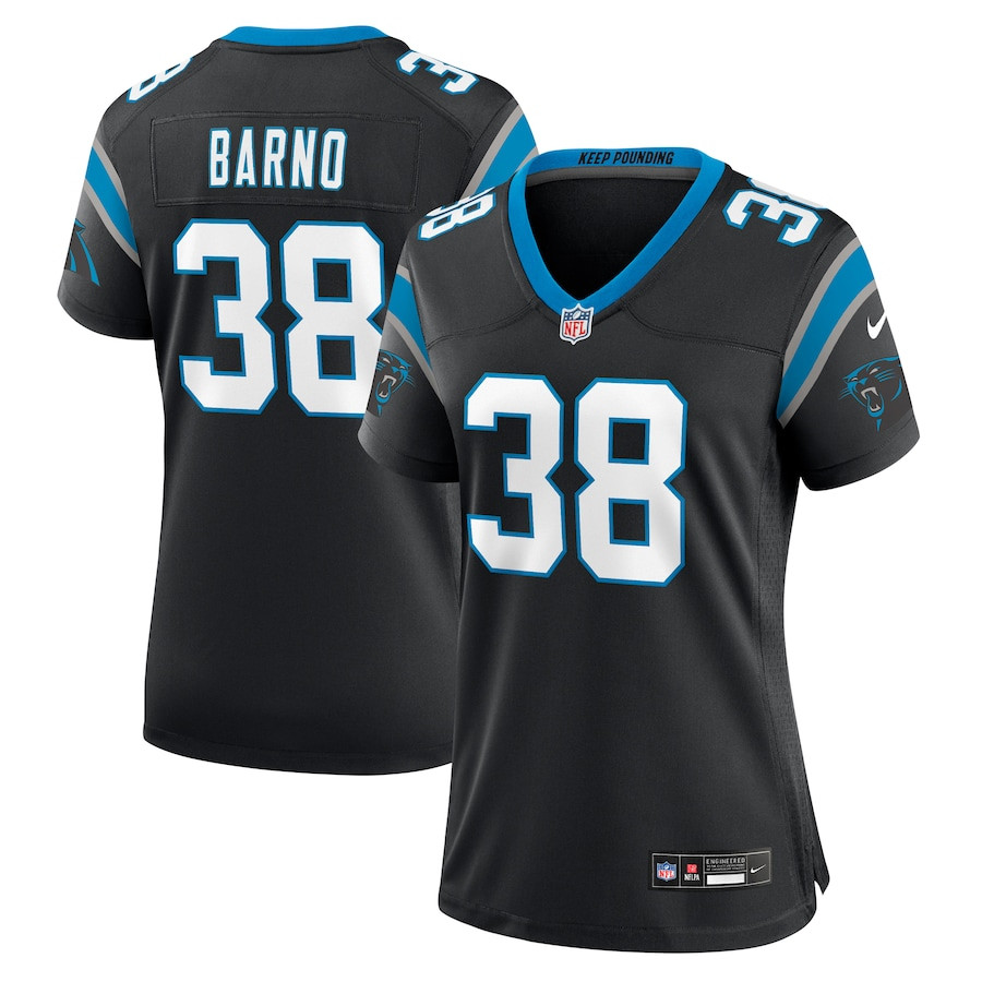 Amar? Barno 38 Carolina Panthers Game Black NFL Jersey Women's