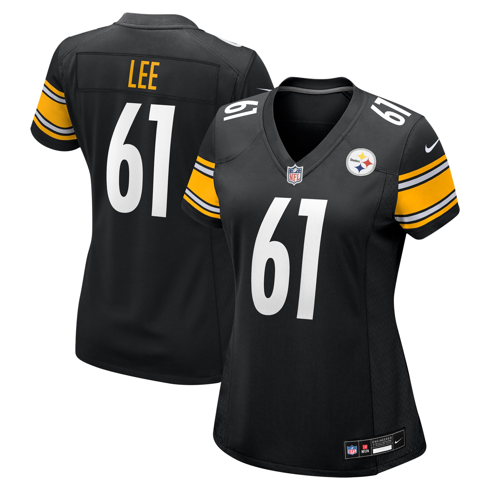 Pittsburgh Steelers Logan Lee Black Game NFL Jersey Women's