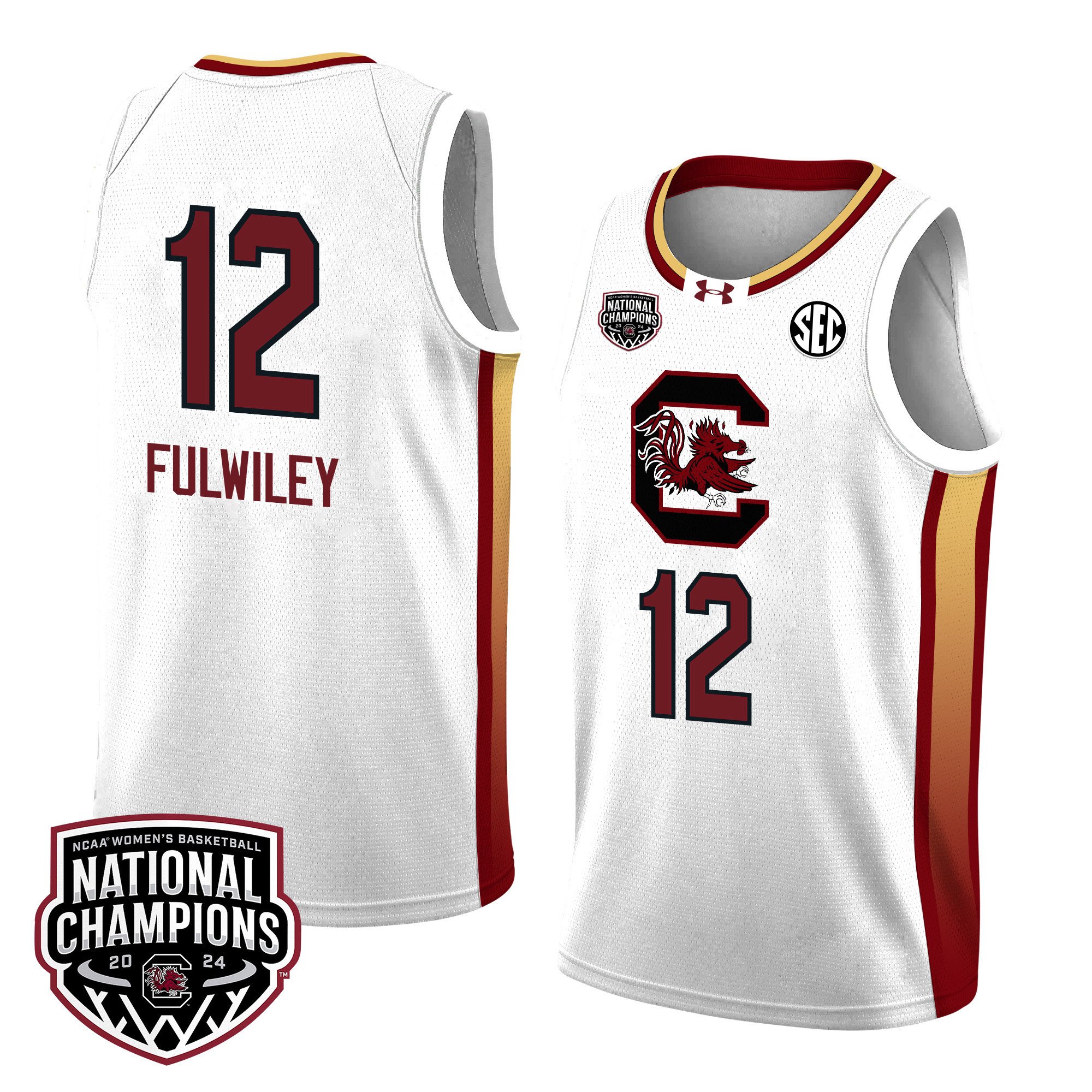 MiLaysia Fulwiley 12 South Carolina 2024 National Champions Patch Unisex NCAA Jersey Unisex