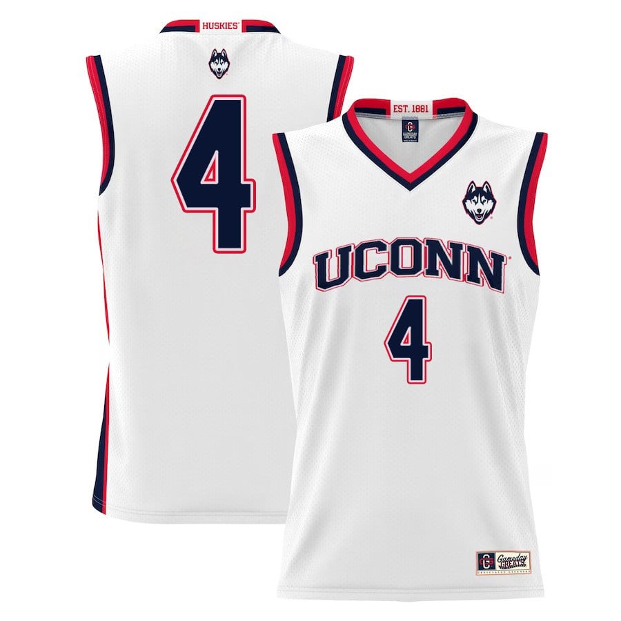 Nahiem Alleyne 4 UConn Huskies White NCAA Jersey Men's