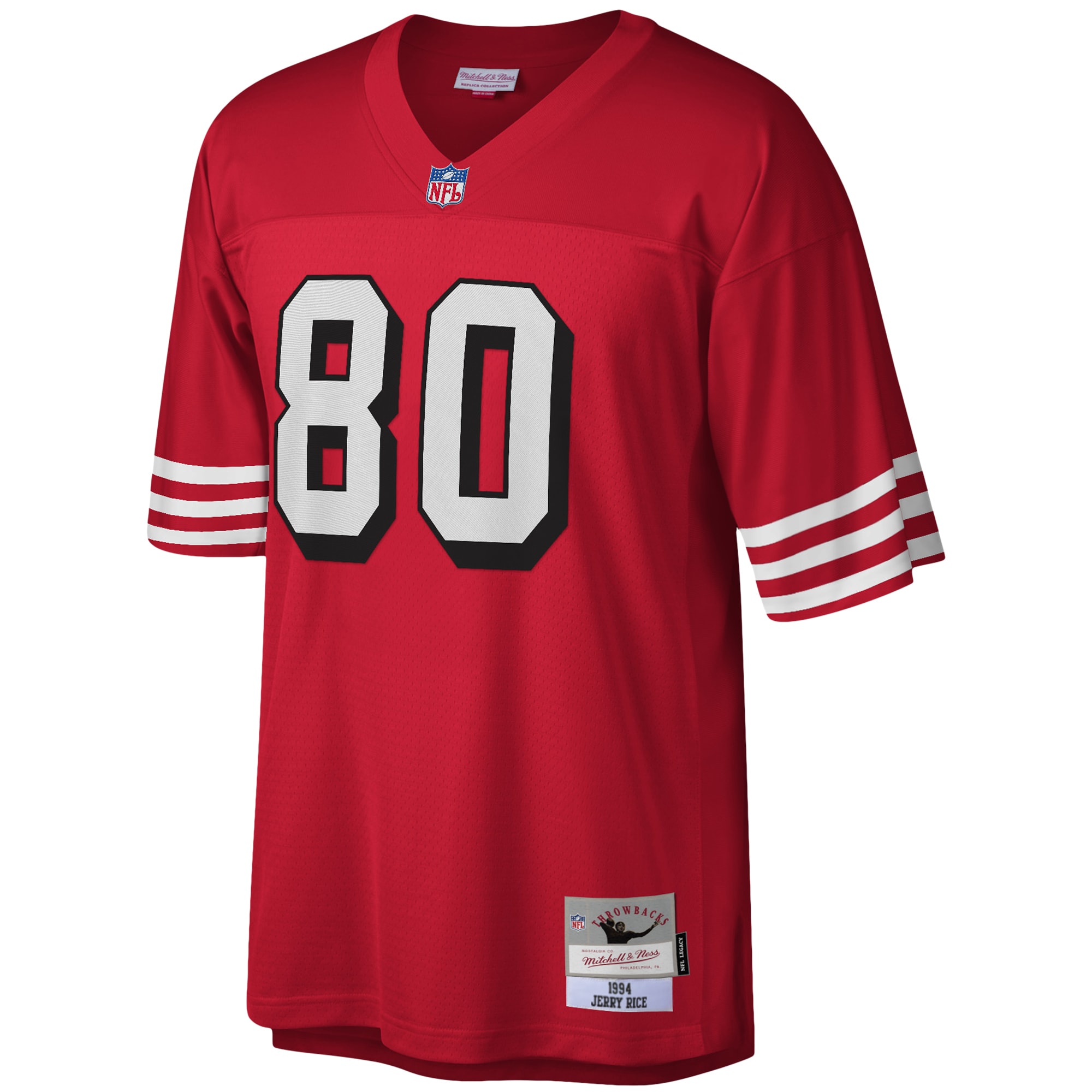 San Francisco 49ers Jerry Rice Mitchell Ness Scarlet Legacy NFL Jersey Men's