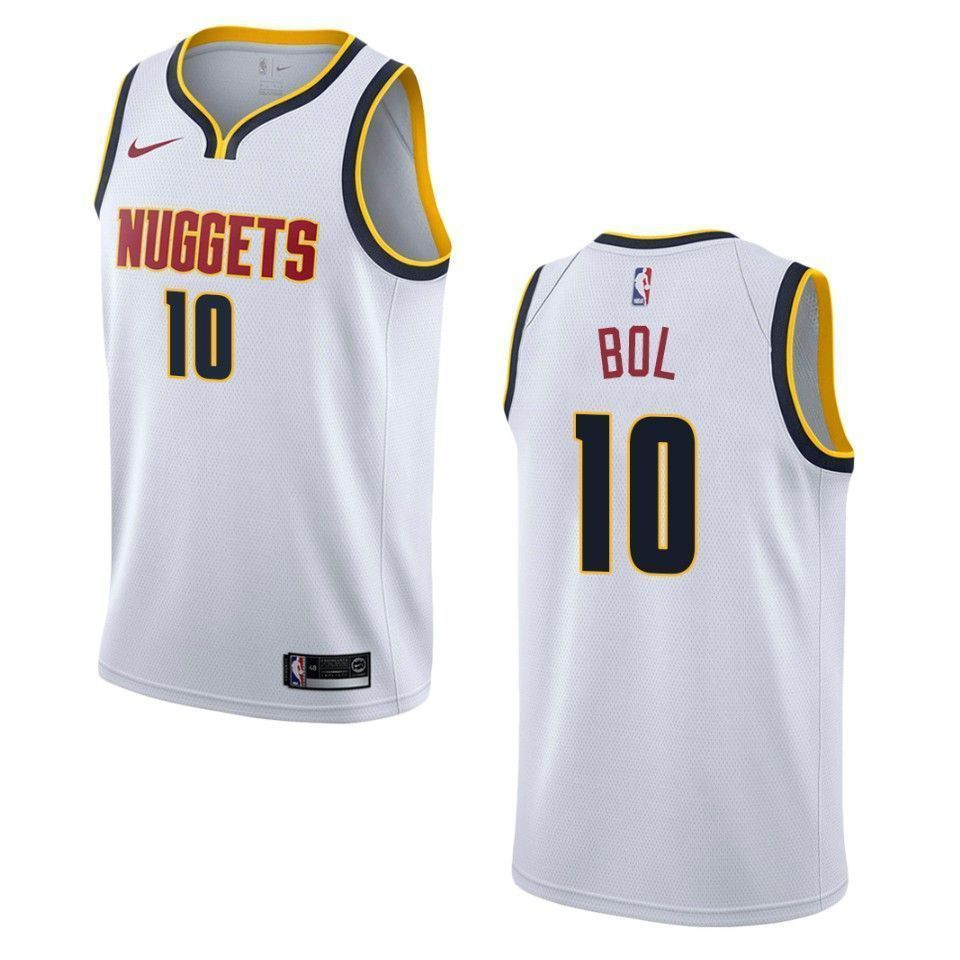 Denver Nuggets 10 Bol Bol Association Swingman White NBA Jersey Men's